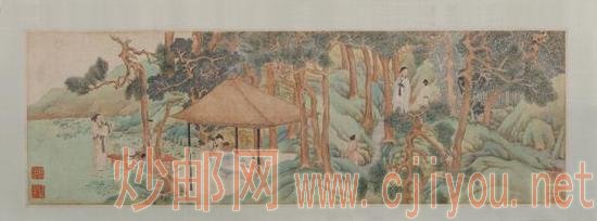 文徵明《惠山茶会图卷》(局部)