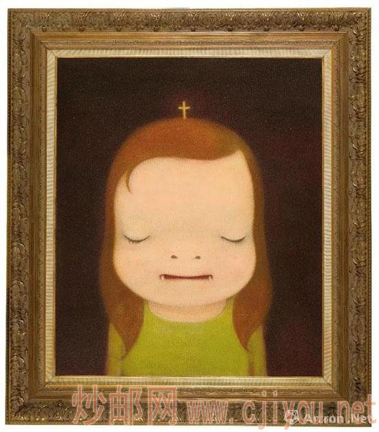 奈良美智(日本,1959年生) 《Midnight Vampire》 压克力 画布 (原装框架) 画面:73 x 60.5 cm。 连框:94 x 82 cm 2010年作 估价:港元 7,000,000 - 10,000,000