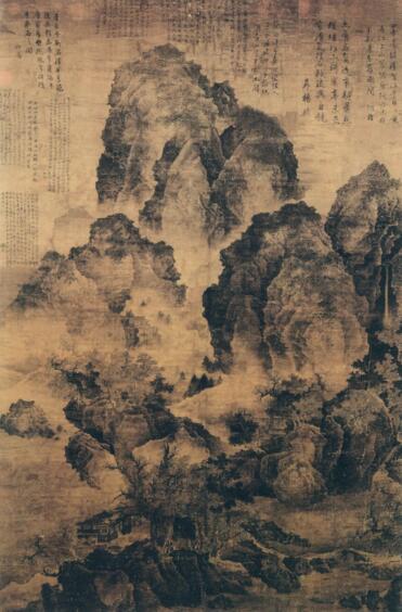 《临流独坐图》北宋 范宽 绘(台北故宫博物院藏)
