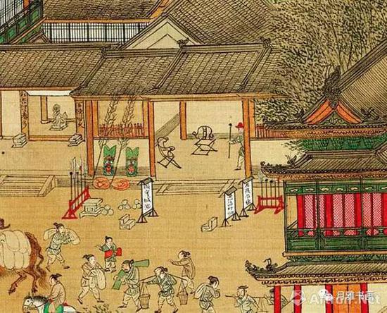 明本《清明上河图》:城内第一家是城防机构(图11)