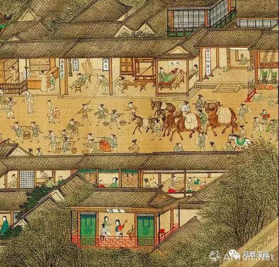 明本《清明上河图》中的青楼和药店(图17)