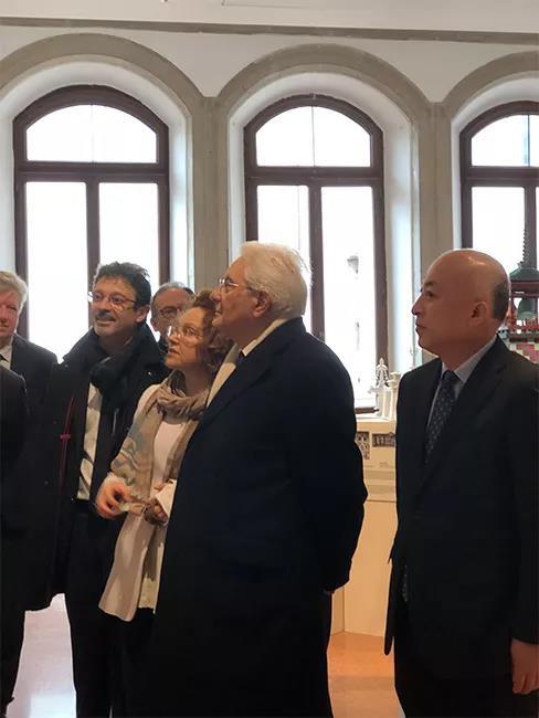 意大利总统塞尔吉奥·马塔雷拉(Sergio Mattarella)一行参观展览