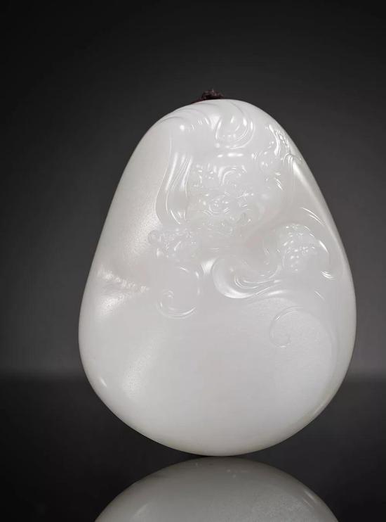 许永刚 和田玉羊脂玉独籽守护把件 61*47*28mm 121g