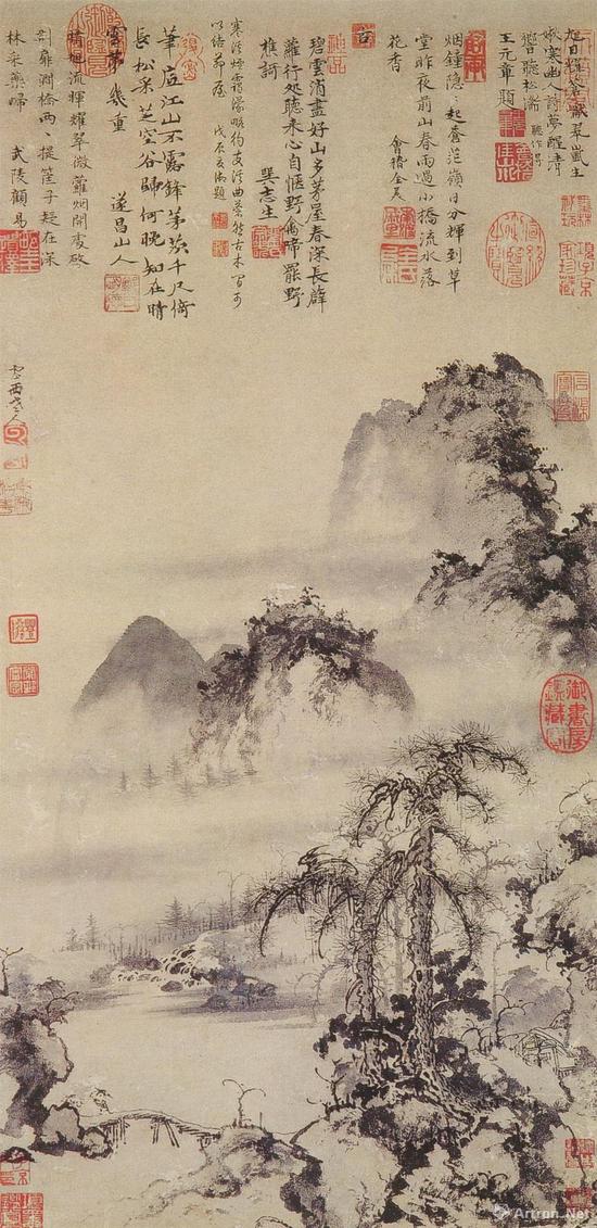 曹知白 《山水图》台北故宫博物院藏
