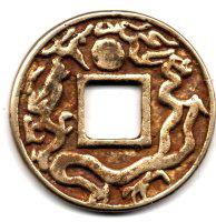 图10 银鎏金(直径44.2mm 厚3.7mm 重40.2克)
