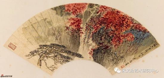 宋文治《秋日》25cm×54.1cm 1965年