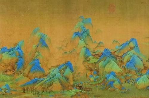 北宋 王希孟《千里江山图》即采用中国古代昂贵的矿物颜料绘制,画作传承千年,历久弥新