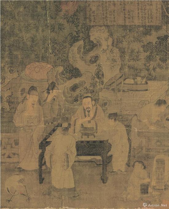 (宋)十八学士图(局部) 绢本设色 纵28厘米 横437.03厘米 台北“故宫博物院”藏