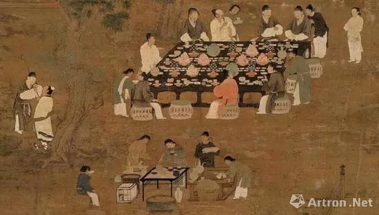北宋 赵佶《文会图》(局部)台北故宫藏