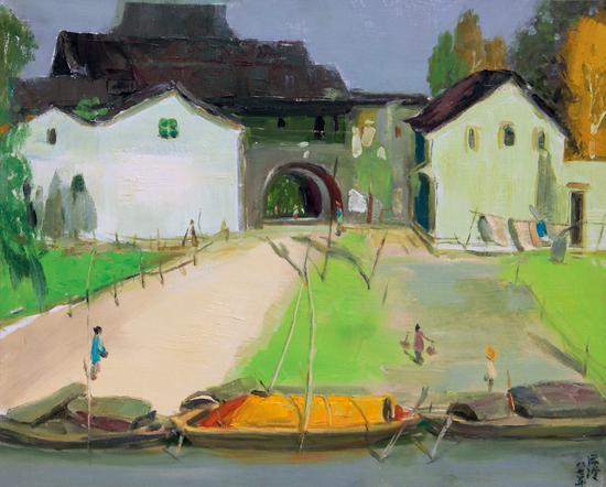阳 朔 布面 油画 1987年 80cm×65cm