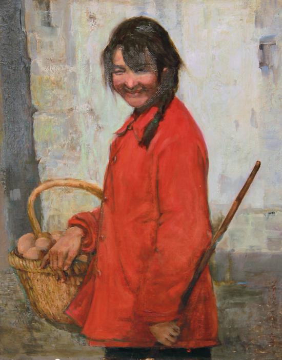 沂蒙姑娘 布面 油画 1993年 60cm×50cm