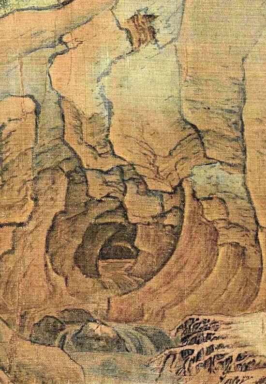 赵伯驹《江山秋色图》里的洞