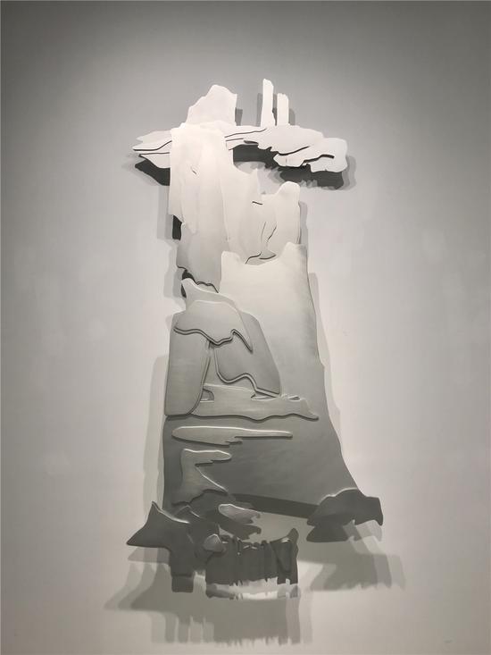 晨烟暮霭系列,铝板,金属漆,3000x1700x150mm,2018