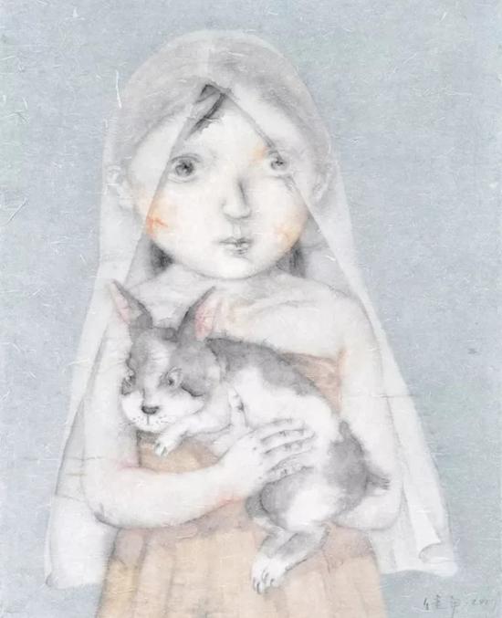 Lot.609 曾健勇 《我心平安》 2013年 纸本彩墨 90×73cm 估价(人民币): 8,000-10,000