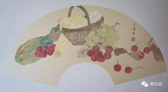 王美嘉 《蔬果写生》28x58cm 2016