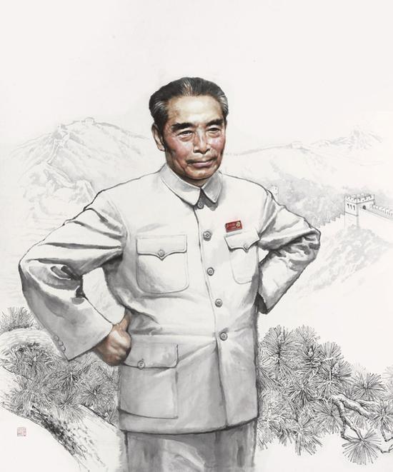 人民的好总理 赵启明 240×200cm 2017年