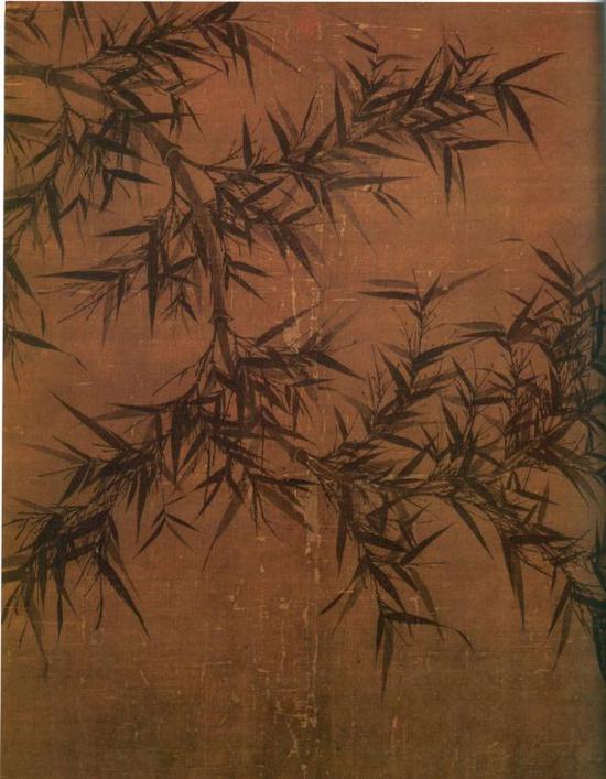 宋代文与可《墨竹》图局部(台北故宫博物院藏)