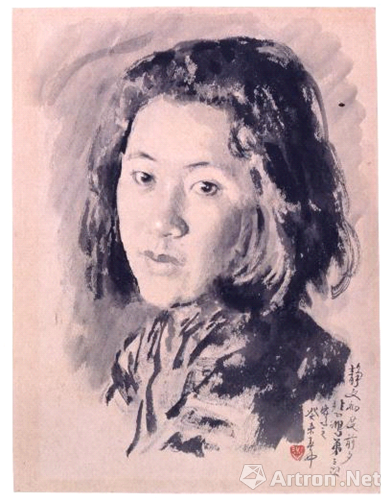徐夫人廖静文像 素描 (徐悲鸿纪念馆藏)