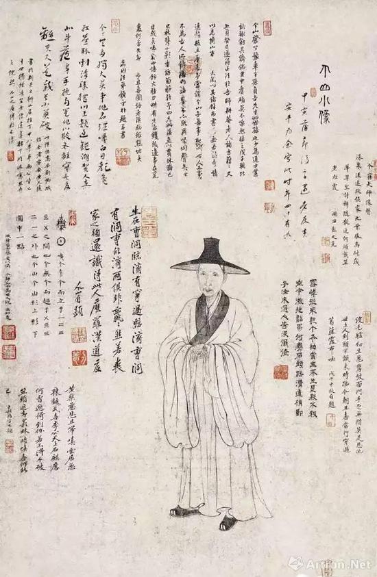 黄安平为八大山人画像(1626-约1705年)