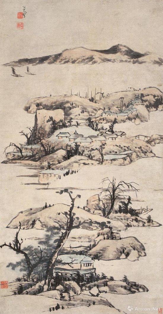 八大山人 《仿倪山水》 8400万元 北京匡时2009年春拍