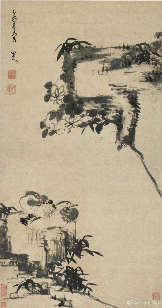 八大山人 《竹石鸳鸯》 1.187亿元 西泠印社2010年秋拍