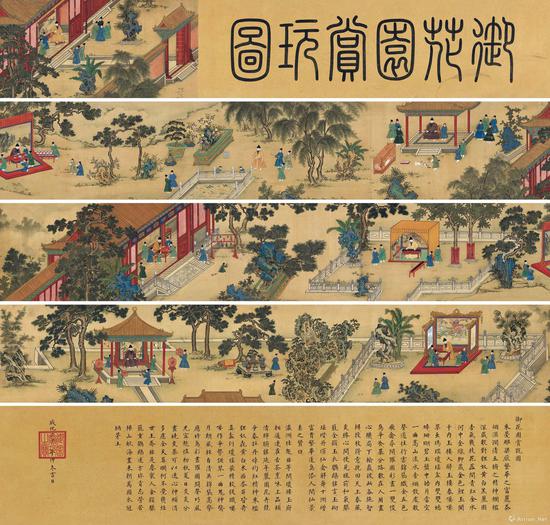 《御花园赏玩图》 中国嘉德2012年秋拍品