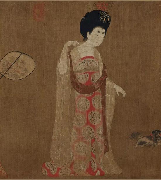 唐 周昉《簪花仕女图》卷(局部)