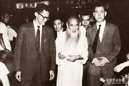 1964年,傅申在台北拜会张大千