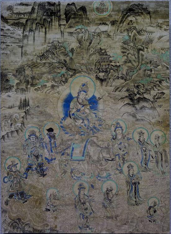 榆林窟第三窟西壁南侧《普贤变》(复制品) 谢继胜拍摄