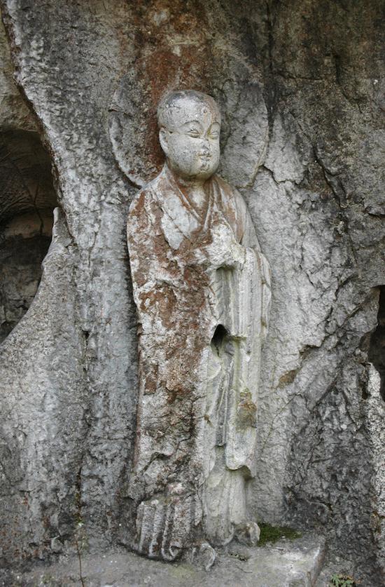 飞来峰高僧取经组雕第46龛“唐三藏玄奘法师”