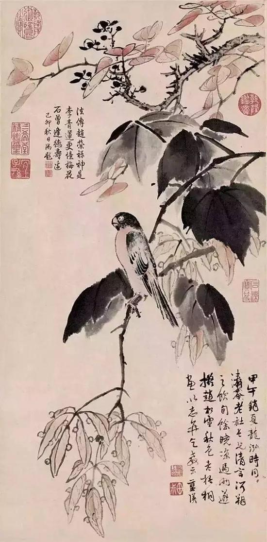 明 蓝瑛《秋色梧桐图》