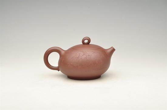 艺术家周荣金作品 和谐壶 泥料:清水泥 年代:2018 容量:400CC