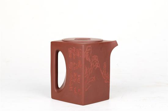 艺术家李霞作品 方正孺子壶 泥料:底槽清 年代:2011 容量:500 CC