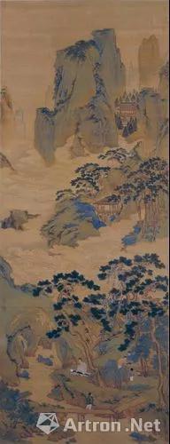 仇英《玉洞仙源图》 纵:169cm,横:65.5cm