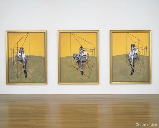 英国画家弗朗西斯·培根(1909~1992年)《三联画》(2014年在纽约拍卖会拍出1.424亿美元)