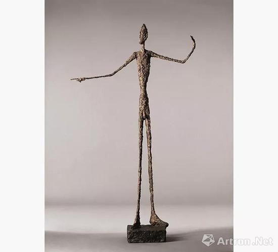 阿尔伯托? 贾克梅蒂(1901~1966年)《指示者》雕塑(2015年纽约佳士得1.413亿美元成交)