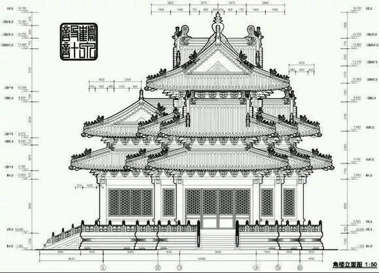 角楼立体平面图
