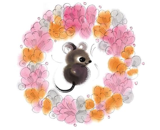 绘画:《鼠》,54x39cm,宣纸,2008年