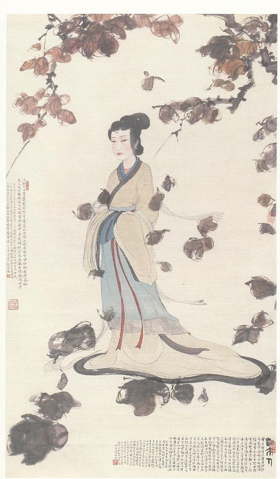 傅抱石 《湘夫人》 1943年作 北京故宫博物院藏