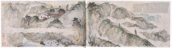 傅抱石 《〈画云台山记〉图》 1941年作 南京博物院藏