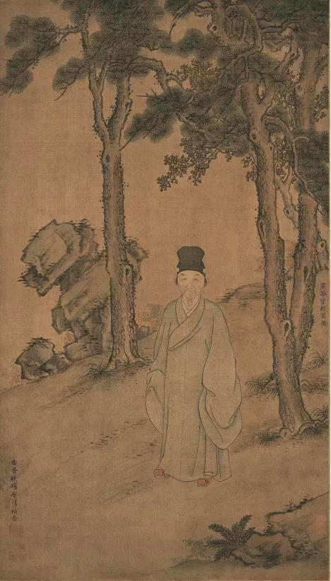 明 曾鲸、项圣谟 《董其昌小像》 上海博物馆藏