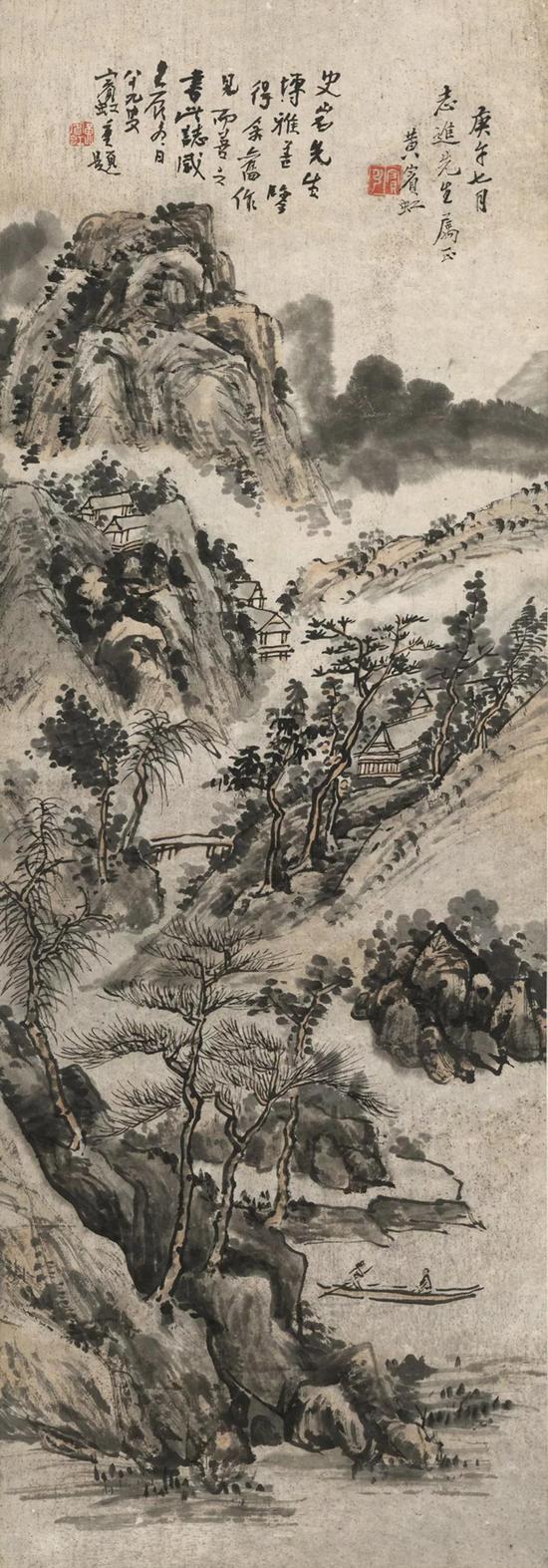 黄宾虹《赠史岩山水画》(中国美术学院美术馆藏)