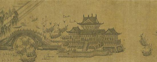 图1 王振鹏《龙舟夺标图》(局部)