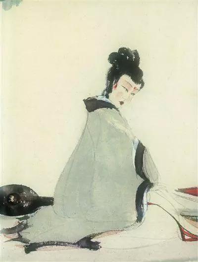 傅抱石《湘君图》(现藏于中国现代文学馆)