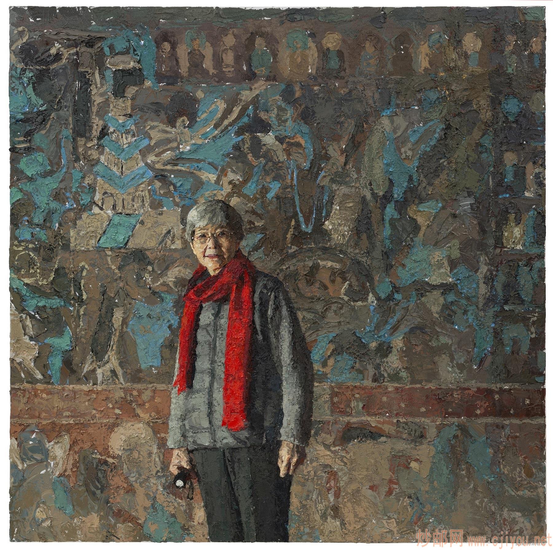 《敦煌女儿》 2019 年 布面油画 200x200cm 袁元